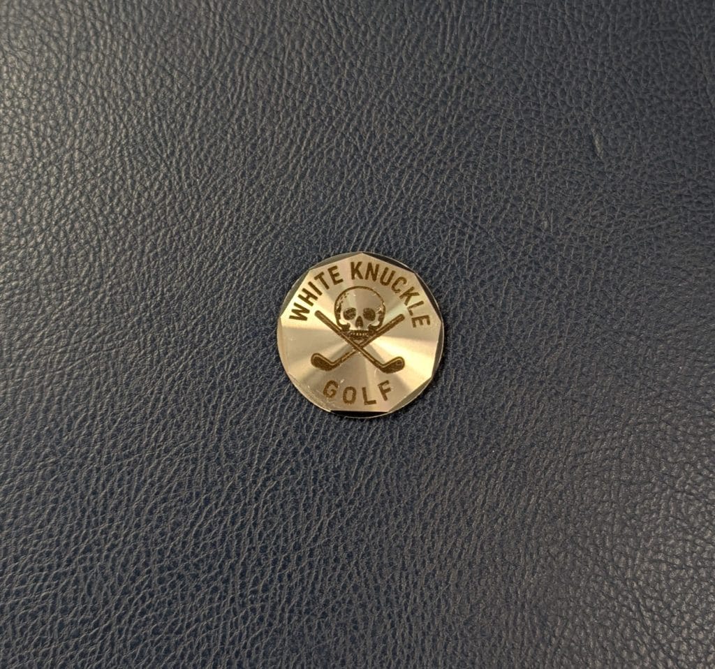 stainless steel ball marker 1 white knuckle golf