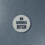 no gimmes bitch funny leather golf ball marker white knuckle golf