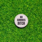 no gimmes bitch grey leather ball marker white knuckle golf (1)