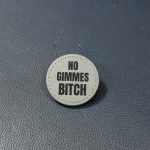 no gimmes bitch grey leather ball marker white knuckle golf (3)