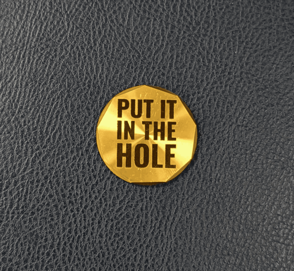 put it in the hole brass ball marker 1 white knuckle golf