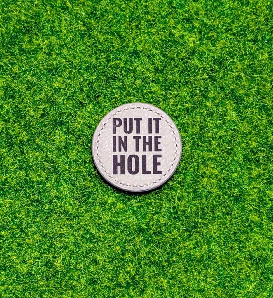 put it in the hole grey leather ball marker white knuckle golf (2)