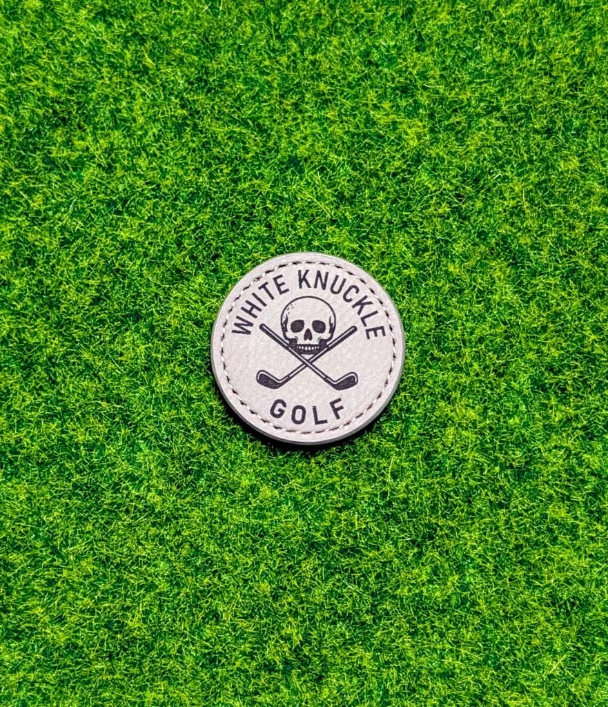 white knuckle golf grey leather ball marker (1)